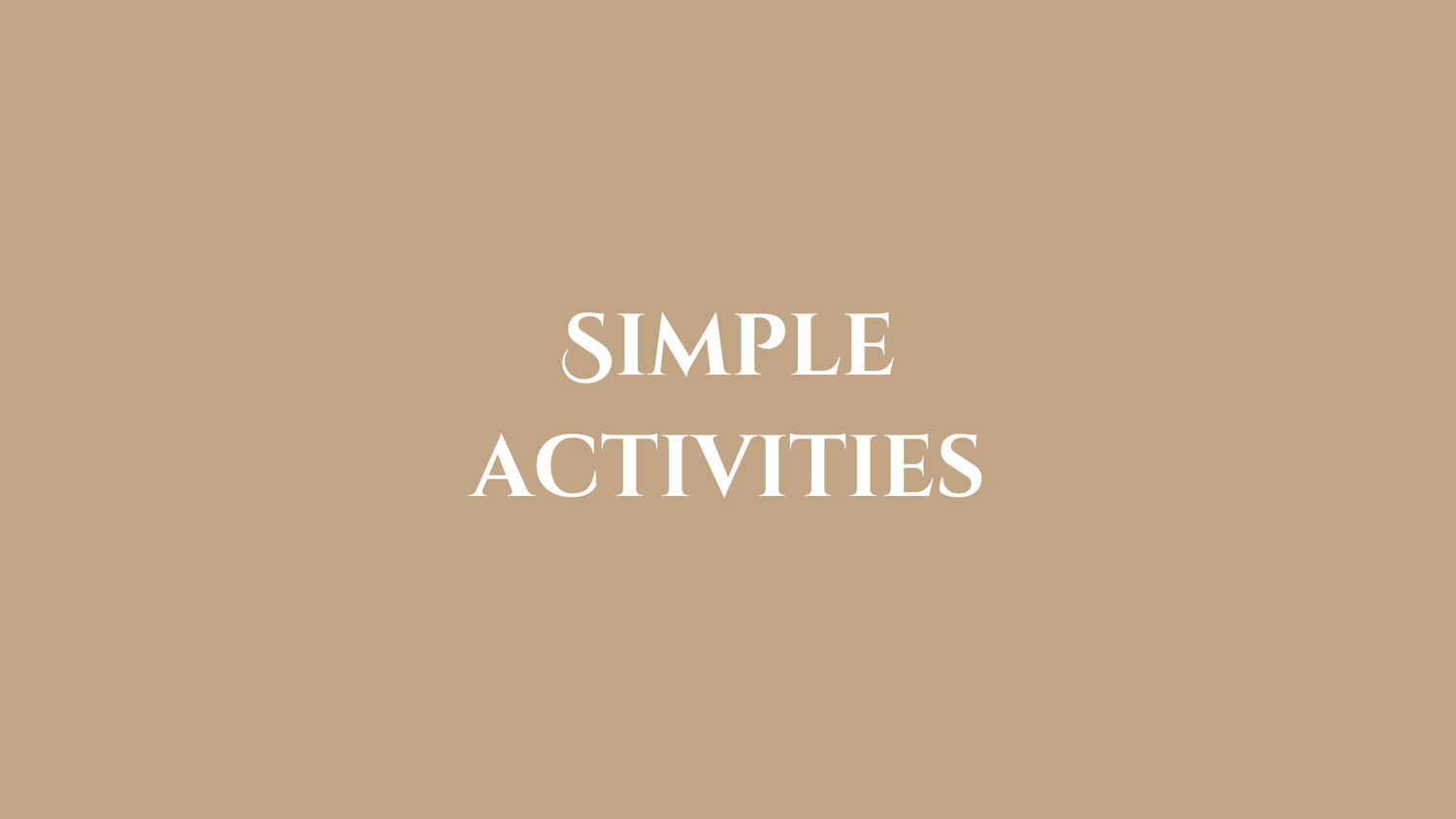 Simple Activities